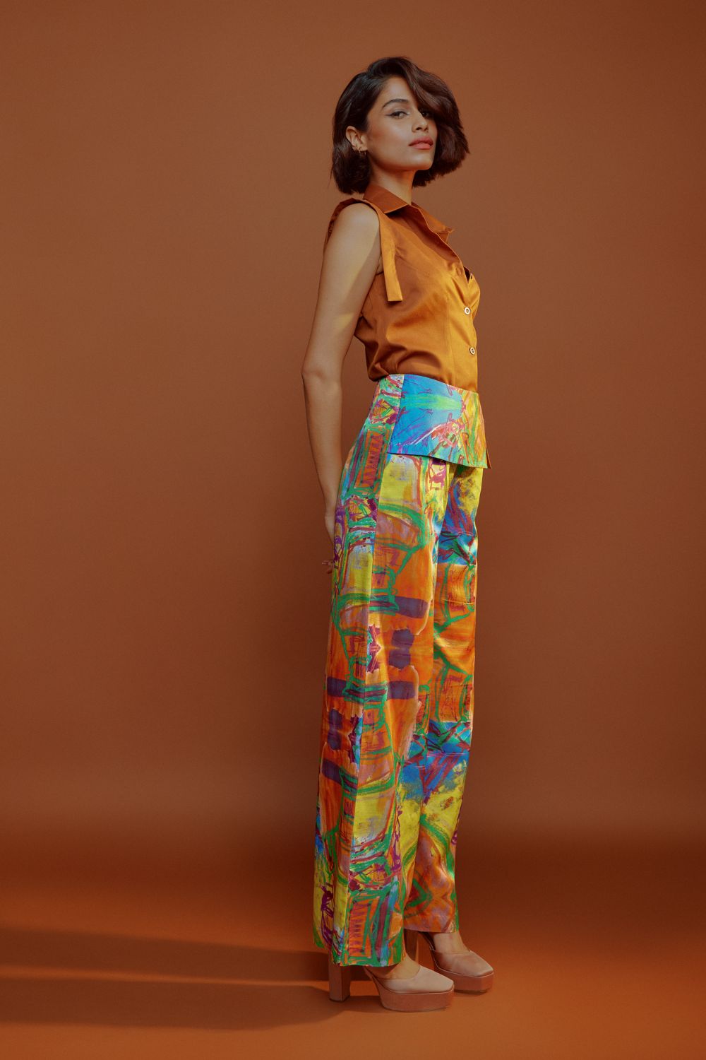 Mural Lapel Trousers