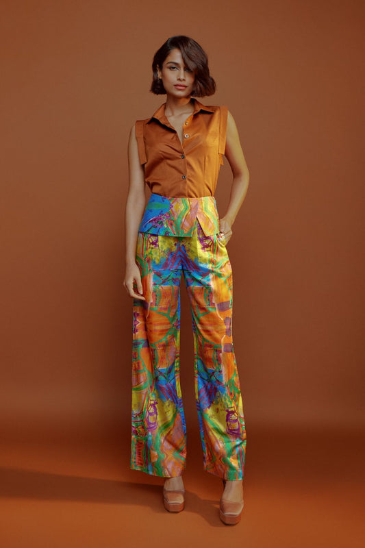 Mural Lapel Trousers